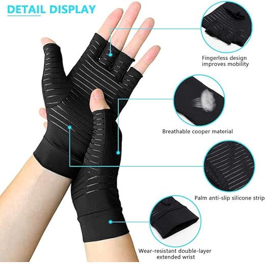 Copper Compression Arthritis Gloves
