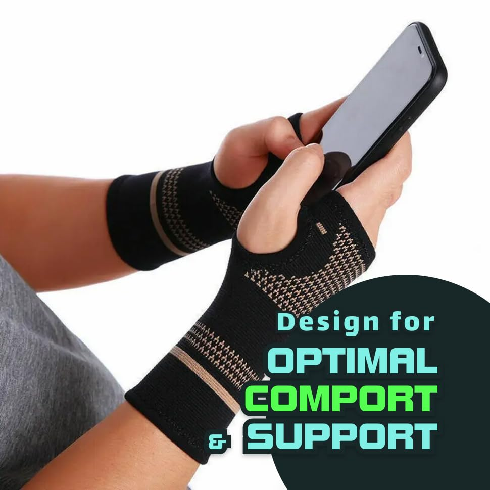 Jesata Copper Compression Hand & Wrist Sleeve Brace