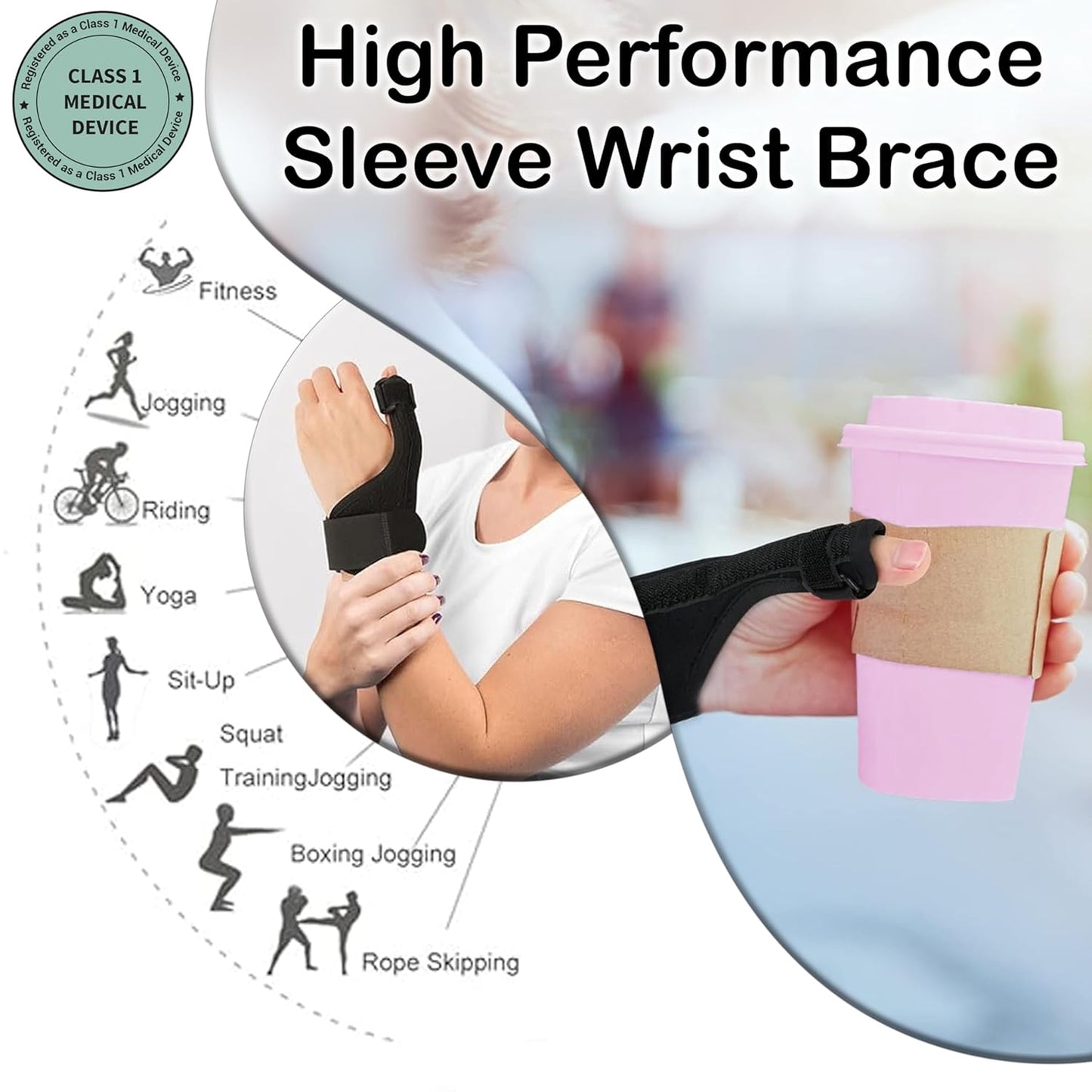 ATAN Adjustable Wrist and Thumb Brace – Compression Support for Pain Relief & Injury Recovery
