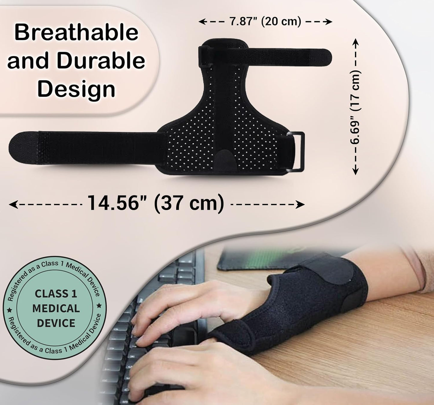 ATAN Adjustable Wrist and Thumb Brace – Compression Support for Pain Relief & Injury Recovery