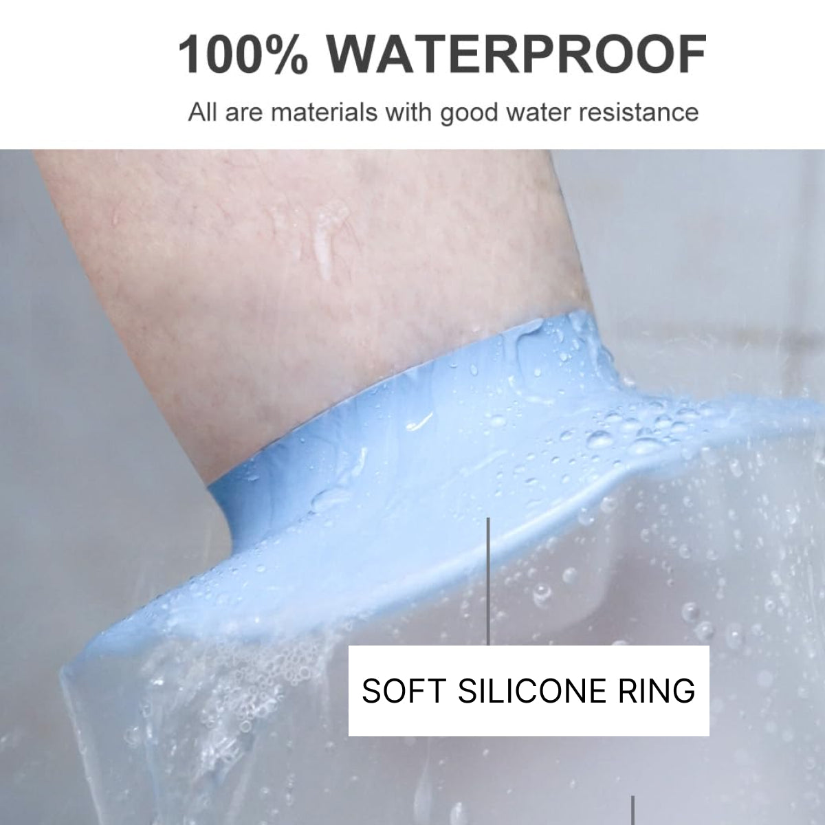 Reusable Waterproof Shower Cover for Arm Cast & Bandages – Watertight Silicone Protector for Adults