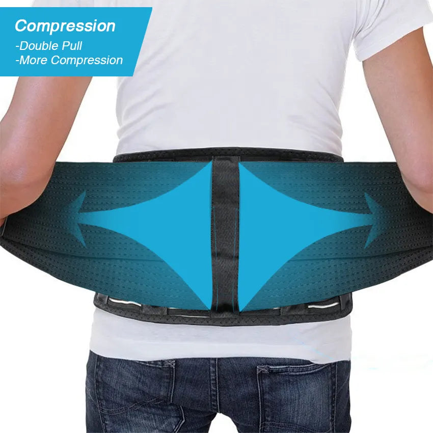 Breathable Mesh Back Support Brace for Lower Back Pain Relief