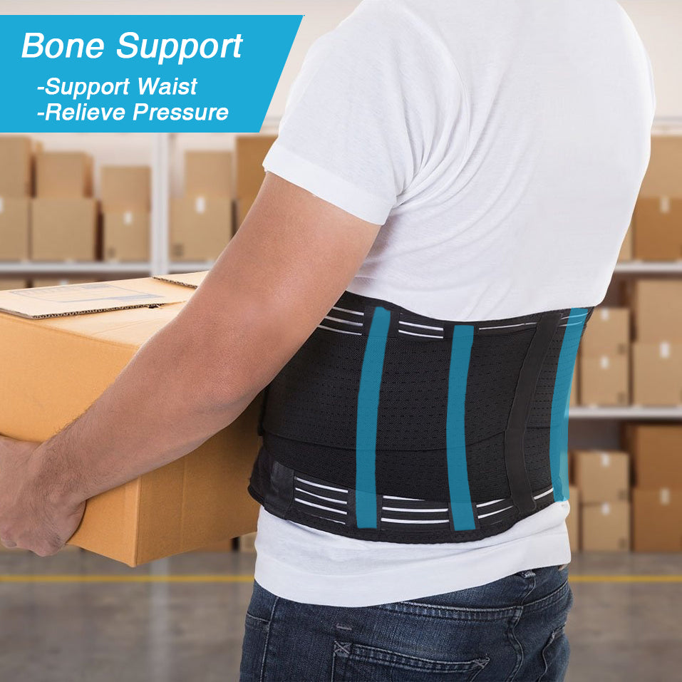 Breathable Mesh Back Support Brace for Lower Back Pain Relief