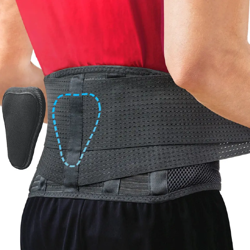 Breathable Mesh Back Support Brace for Lower Back Pain Relief