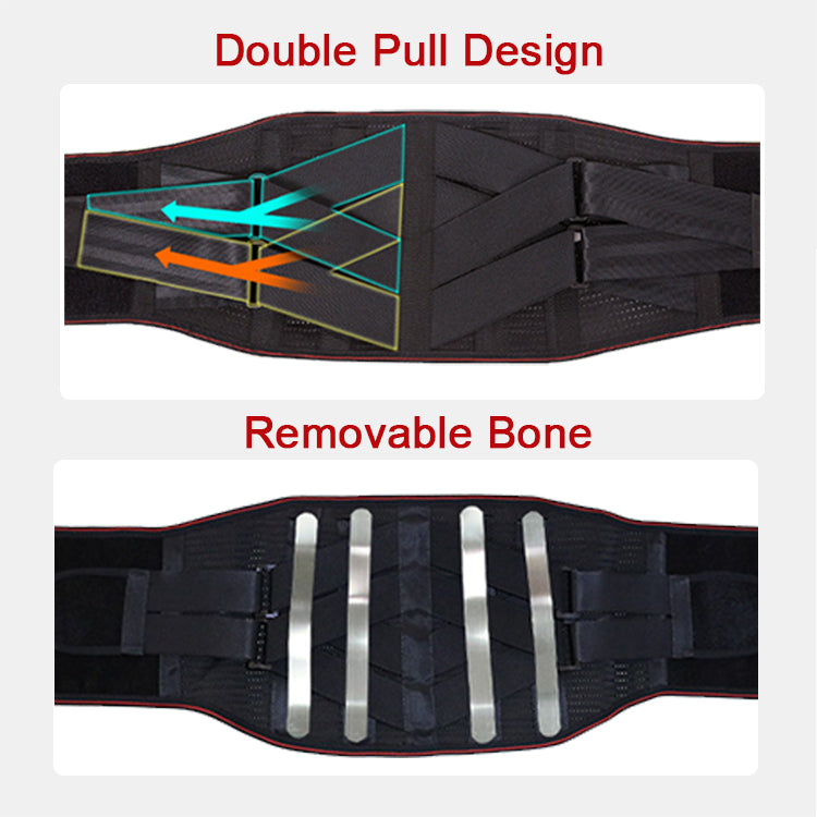Breathable Mesh Back Support Brace for Lower Back Pain Relief
