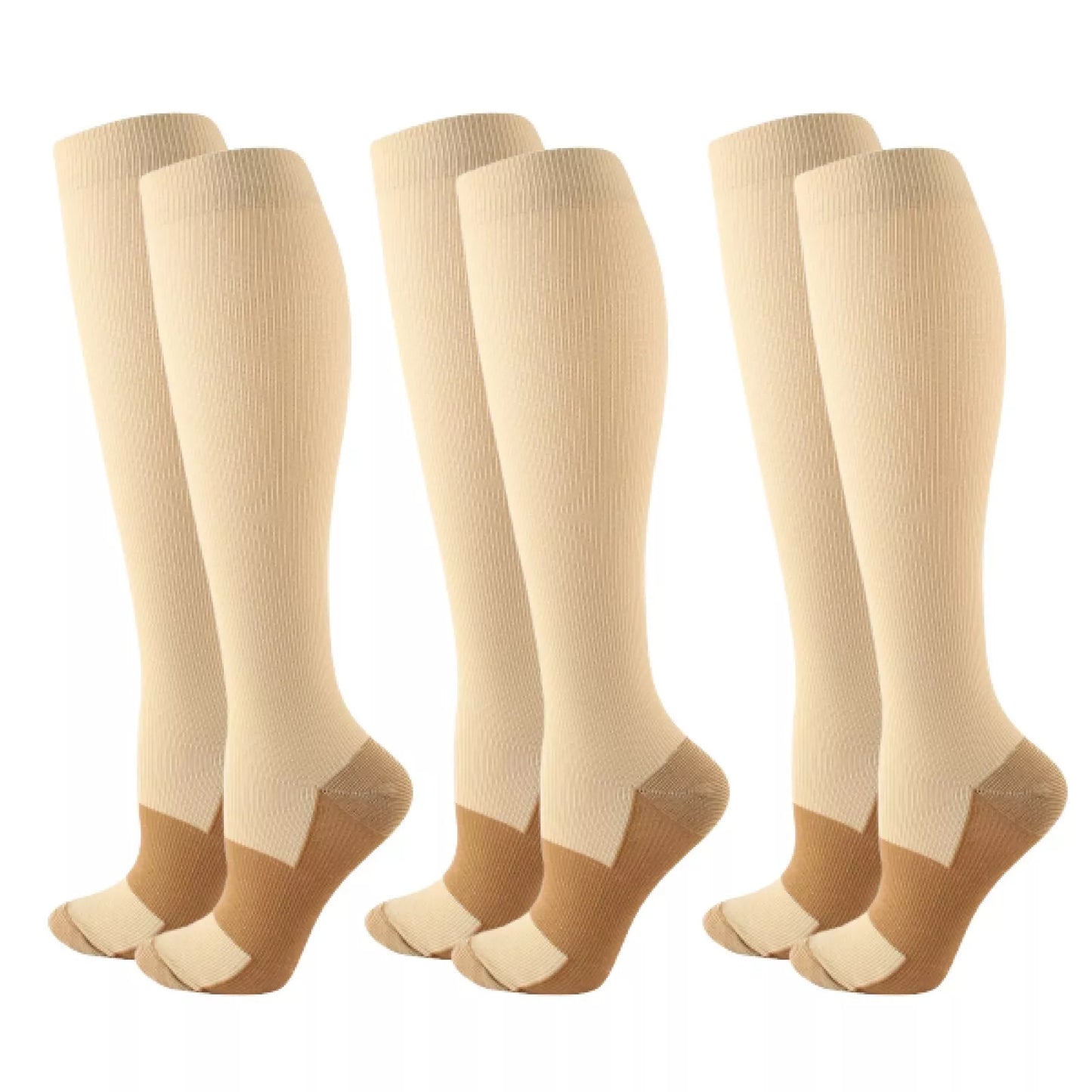 3 Pairs Copper Compression Socks