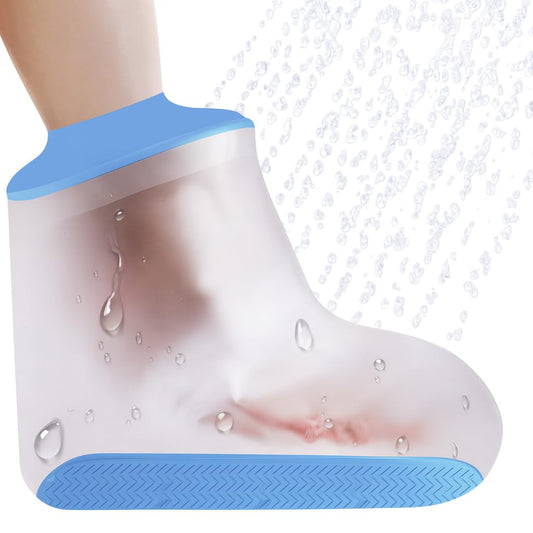 Waterproof Leg Cast Cover Reusable Silicone Shower Protector for Knee, Thigh & Ankle Surgery, Bandages, and Plaster Casts 100% Watertight PVC Bathing Sleeve