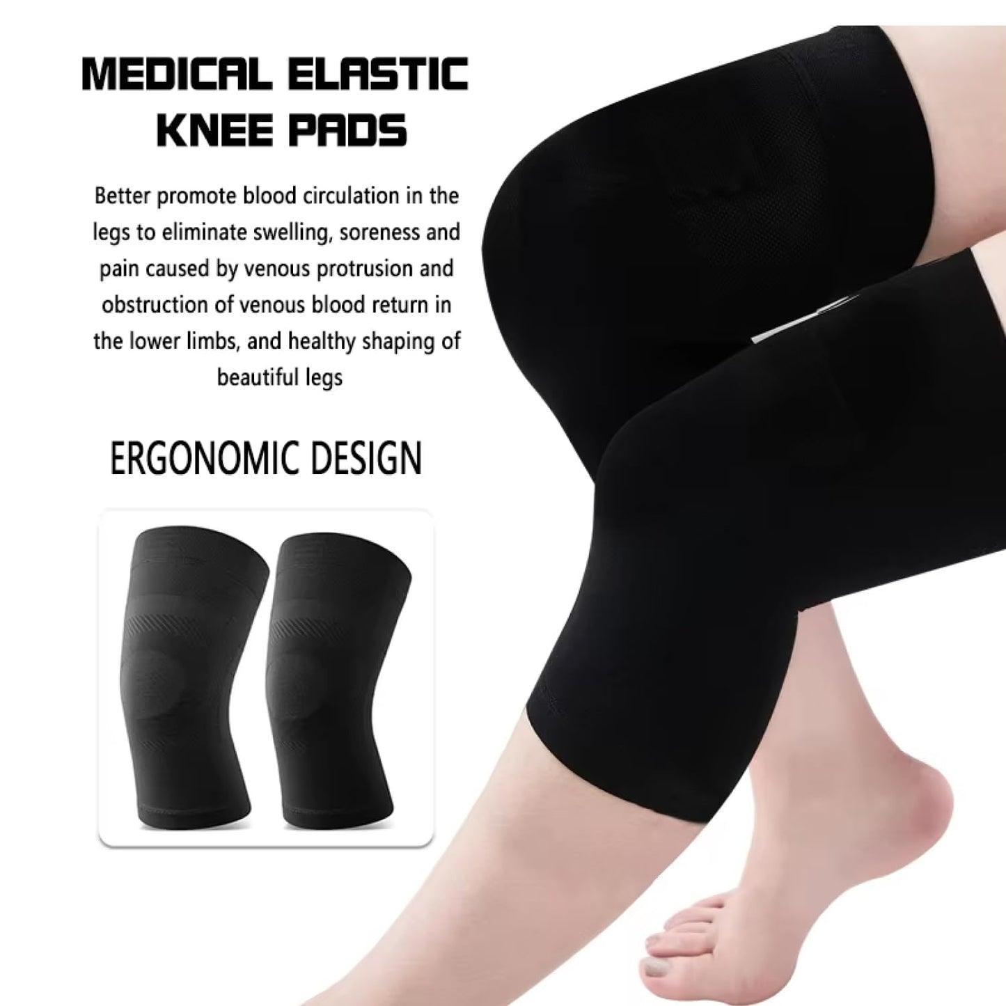 Atan Premium Knee Compression Brace with Non-Slip Silicone Grip – Pain Relief for Arthritis, Injury Recovery & Joint Support – Breathable, Lightweight Knee Braces for Men & Women