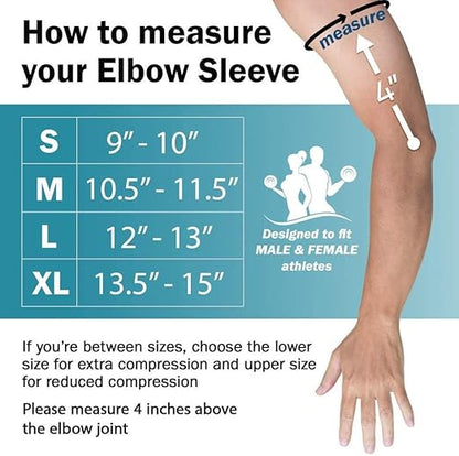 Elbow Brace Compression Arm Support for Men Women & Kids