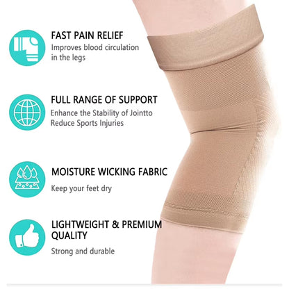 Atan Premium Knee Compression Brace with Non-Slip Silicone Grip – Pain Relief for Arthritis, Injury Recovery & Joint Support – Breathable, Lightweight Knee Braces for Men & Women