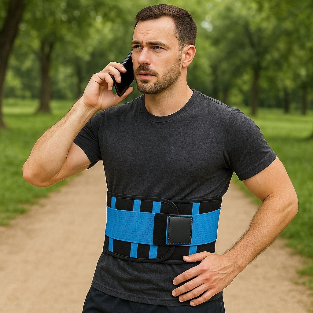 Atan Adjustable Back Support Belt for Lower Back Pain Relief Orthopedic Lumbar Brace for Men & Women with Plastic Rods Breathable Neoprene Support for Sciatica, Herniated Disc, Scoliosis